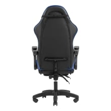 Silla gamer Mars Gaming MGCXBBL negra y azul reclinable, reposabrazos ajustable, reposapiés, cojines