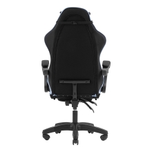 Silla gamer Mars Gaming MGCXFGRBL negra y azul reclinable, reposabrazos ajustable, reposapiés, cojines