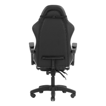 Silla gamer Mars Gaming MGCXBBL negra y blanca reclinable, reposabrazos ajustable, reposapiés, cojines