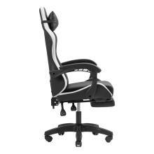 Silla gamer Mars Gaming MGCXBBL negra y blanca reclinable, reposabrazos ajustable, reposapiés, cojines