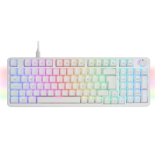 Teclado Mars Gaming mkprowyes Silent switch rgb blanco