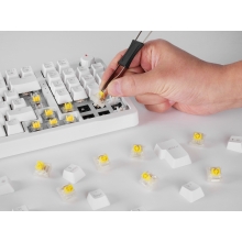 Teclado Mars Gaming mkprowyes Silent switch rgb blanco
