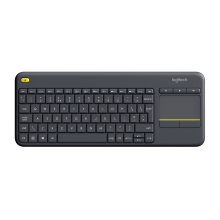 Teclado inalámbrico Logitech K400 Plus touchpad negro -Ingles-