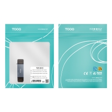 Lector de tarjetas Tooq USB 3.0 (USB tipo C + USB-A) SD/TF gris