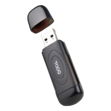 Lector de tarjetas Tooq USB-A 3.0 SD/TF negro