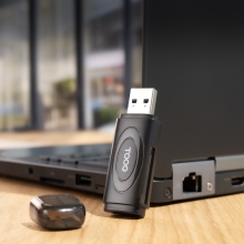 Lector de tarjetas Tooq USB-A 3.0 SD/TF negro