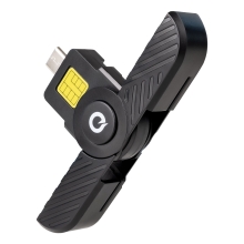 Lector de tarjetas Tooq DNIe USB tipo C 2.0 negro