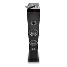 ALTAVOZ TORRE PORTATIL NGS SKY CHARM PRO BK 50W BT 5.4 FM USB AUX. OPTICA MADERA NEGRO