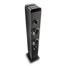ALTAVOZ TORRE PORTATIL NGS SKY CHARM PRO BK 50W BT 5.4 FM USB AUX. OPTICA MADERA NEGRO