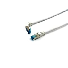 LATIGUILLO APANTALLADO S/FTP CAT6A  CONECTOR ANGULO RECTO LIBRE HALOGENOS 5M COLOR BLANCO