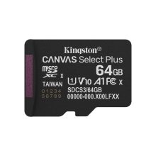 Tarjeta memoria micro sdxc 64gb kingston canvas select plus +  adaptador sd