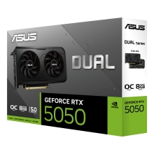 VGA ASUS GEFORCE DUAL RTX5050 OC 8GB DDR6 3xDP 1xHDMI 2647MHz CUDA 2560 128BIT DUAL FAN