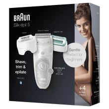 DEPILADORA BRAUN SILK-EPIL SES5625 2 VELOCIDADES SISTEMA 28 PINZAS 2 ACESORIOS USO EN HUMEDO Y SECO