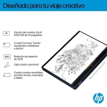 HP OmniBook X Flip NGAI 14-fm0009ns Intel Core Ultra 7 258V Híbrido (2-en-1) 35,6 cm (14") Pantalla táctil 3K 32 GB LPDDR5x-SDRAM 1 TB SSD Wi-Fi 7 (802.11be) Windows 11 Home Azul