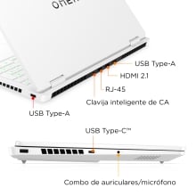 Portatil hp omen gaming 16 - am0042ns 16 pulgadas core 7 - 240h -  32gb -  ssd 1tb -  nvidia gforce rtx5070 -  freedos -  blanco ceramica