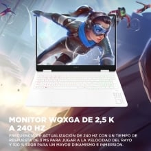 Portatil hp omen gaming 16 - am0042ns 16 pulgadas core 7 - 240h -  32gb -  ssd 1tb -  nvidia gforce rtx5070 -  freedos -  blanco ceramica