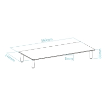 TooQ TQMR061 soporte para ordenador portátil Transparente
