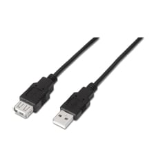 Cable Alargador USB 2.0 Aisens - USB Macho-USB Hembra/ Hasta 2.5W/ 60Mbps/ 1.8m/ Negro
