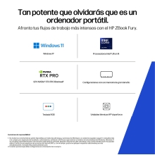 Portatil hp zbook fury g1i u7 - 265hx 32gb ssd 1tb 16 pulgadas