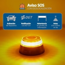 Luz de emergencia V16 Geolocalizada Homologada DGT Datos Hasta 12/2038