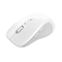 MOUSE TRUST WIRELESS Y BLUETOOTH FERRO BLANCO 3200 DPI AJUSTABLE 9 BOTONES 3 DISPOSITIVOS