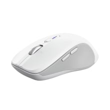 MOUSE TRUST WIRELESS Y BLUETOOTH FERRO BLANCO 3200 DPI AJUSTABLE 9 BOTONES 3 DISPOSITIVOS