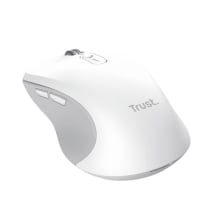 MOUSE TRUST WIRELESS Y BLUETOOTH FERRO BLANCO 3200 DPI AJUSTABLE 9 BOTONES 3 DISPOSITIVOS