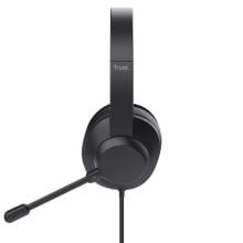 HEADSET USB-C TRUST AYDA MAX COLOR NEGRO CABLE 1,8m ADAPTADOR USB-C A USB-A ENC