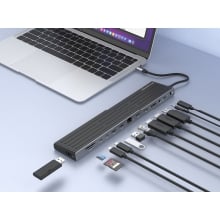 DOCKING USB-C CONCEPTRONIC DONN32B A 2xHDMI 1xDP 2xUSB-C PD 100W 3xUSB-A 5GB 1xSD 1xMicroSD 1xRJ45