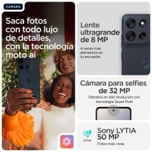Motorola moto g56 5G 17,1 cm (6.72") Ranura híbrida Dual SIM Android 15 USB Tipo C 8 GB 256 GB 5200 mAh Negro