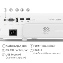 BenQ TK710STi videoproyector Proyector de alcance estándar 3200 lúmenes ANSI DLP UHD 4K (3840x2160) 3D Negro, Blanco
