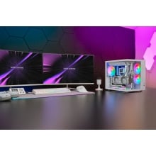 CAJA ATX CUBE MARS GAMING MCVONEW BLANCO CRISTAL CONTINUO GPU 334mm 1x3.5 2x2.5