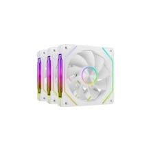 KIT 3xVENTILADOR INTERNO ARG MARS GAMING MF-LINKFINITY KIT BLANCO MODULARES PWM 120mm ASPAS INVERTID
