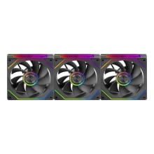 KIT 3xVENTILADOR INTERNO ARG MARS GAMING MF-LINKFINITY KIT BLACK MODULARES PWM 120mm ASPAS INVERTIDA
