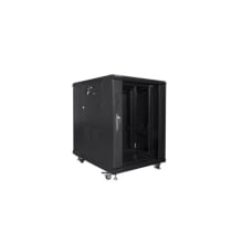 Armario Lanberg Rack Suelo 19"  15U/600 Fondo 800 Desmontado- NEGRO 