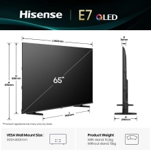 Hisense 65E77Q 165,1 cm (65") 4K Ultra HD Smart TV Wifi Negro