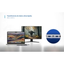 Ewent EW1150 base para portátil y replicador de puertos Alámbrico USB 3.2 Gen 1 (3.1 Gen 1) Type-C Aluminio