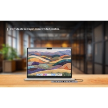 Ewent EW1150 base para portátil y replicador de puertos Alámbrico USB 3.2 Gen 1 (3.1 Gen 1) Type-C Aluminio