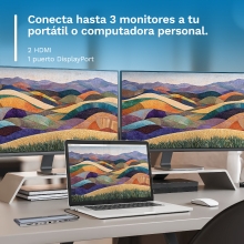 Ewent EW1150 base para portátil y replicador de puertos Alámbrico USB 3.2 Gen 1 (3.1 Gen 1) Type-C Aluminio