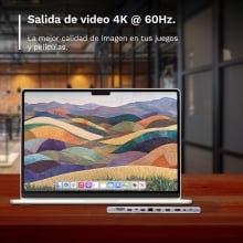 Ewent EW1150 base para portátil y replicador de puertos Alámbrico USB 3.2 Gen 1 (3.1 Gen 1) Type-C Aluminio