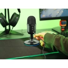 MICROFONO TRUST GXT 234 YUNIX NEGRO USB CABLE 180cm RGB SALIDA AURICULARES BOTON MUTE