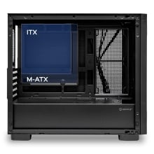 CAJA MICROATX UNYKA REVELAT MESH EDGE GPU 450mm 1x3.5 1x2.5 COLOR NEGRO