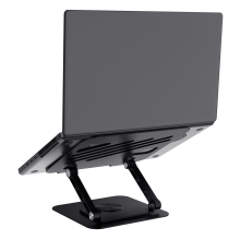 SOPORTE DE PORTATIL TRUST ZEFF METALICO COLOR NEGRO PLEGABLE GIRATORIO HASTA 16" 10Kg