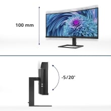 MONITOR 27" USB-C DP HDMI PHILIPS 346E2CUAE/00 VA WQHD 3440x1440 100hz 4ms VESA 100x100 2x5W NEGRO