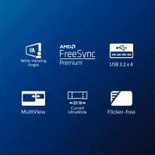 MONITOR 27" USB-C DP HDMI PHILIPS 346E2CUAE/00 VA WQHD 3440x1440 100hz 4ms VESA 100x100 2x5W NEGRO