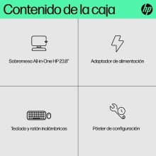 Ordenador all in one hp 24 - cr0159ns i3 - 1315u -  8gb -  ssd 512gb -  23.8 pulgadas -  freedos