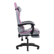 SILLA GAMER MARS GAMING MGCXFSPK FABRIC RECLINABLE REPOSAPIES EXTENSIBLE DISEÃO TEXTIL ROSA PLATA