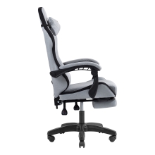 SILLA GAMER MARS GAMING MGCXFSB FABRIC RECLINABLE REPOSAPIES EXTENSIBLE DISEÃO TEXTIL NEGRO PLATA