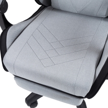SILLA GAMER MARS GAMING MGCXFSB FABRIC RECLINABLE REPOSAPIES EXTENSIBLE DISEÃO TEXTIL NEGRO PLATA