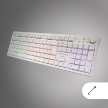 TECLADO MOUSE Y ALFOMBRILLA MARS GAMING MCPWXWES BLANCO H-MECH FRGB 3200DPI